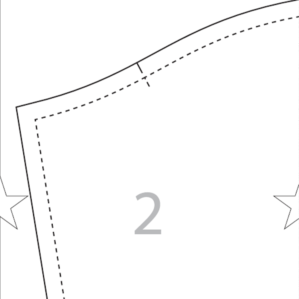 Technische Zeichnung PDF Schnittmuster Oversize T-Shirt Classic – DIN A4 und US Letter Format