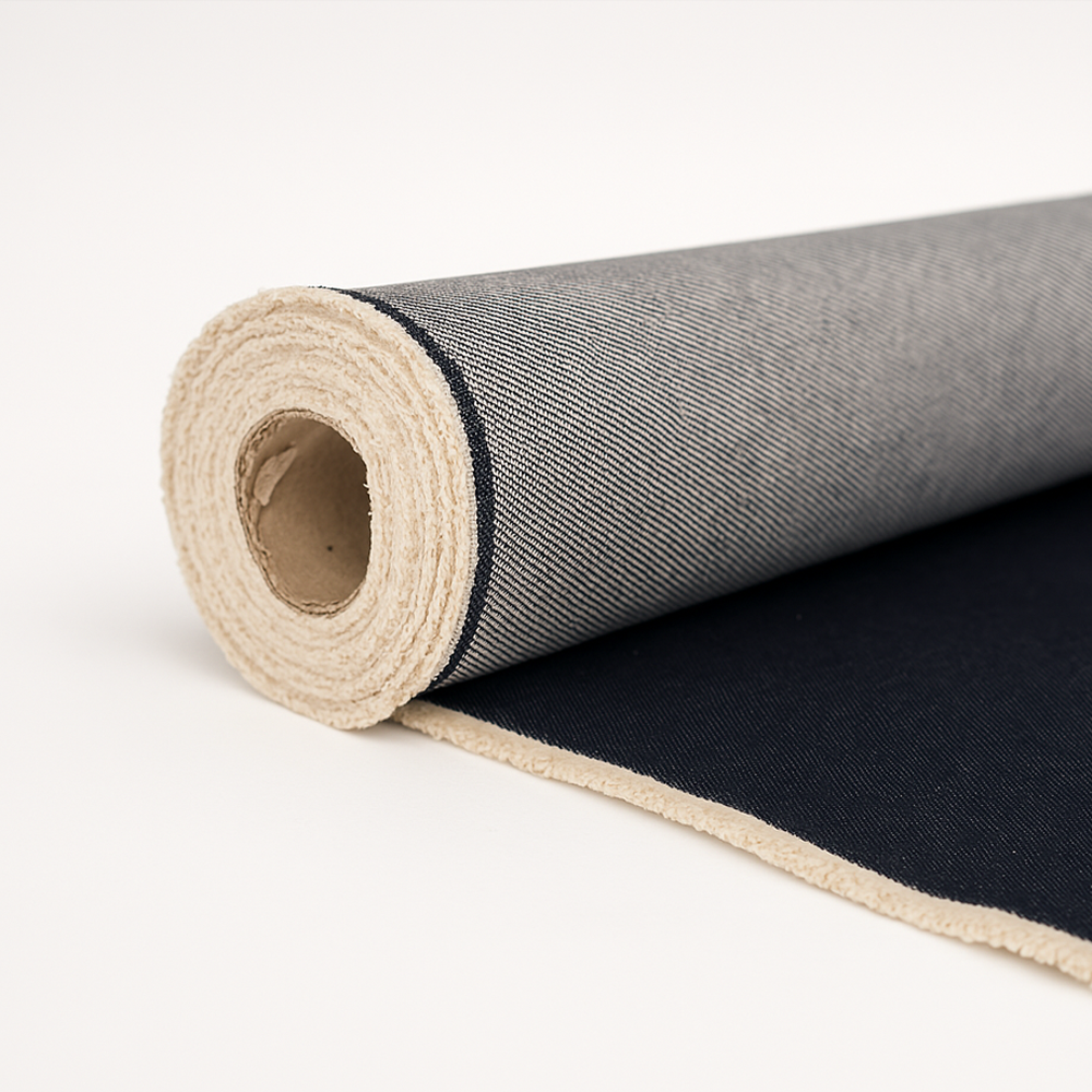 RAW Denim Stoff Indigo 500gsm – schwere Baumwolle Meterware für Jeans und Jacken aus Italien