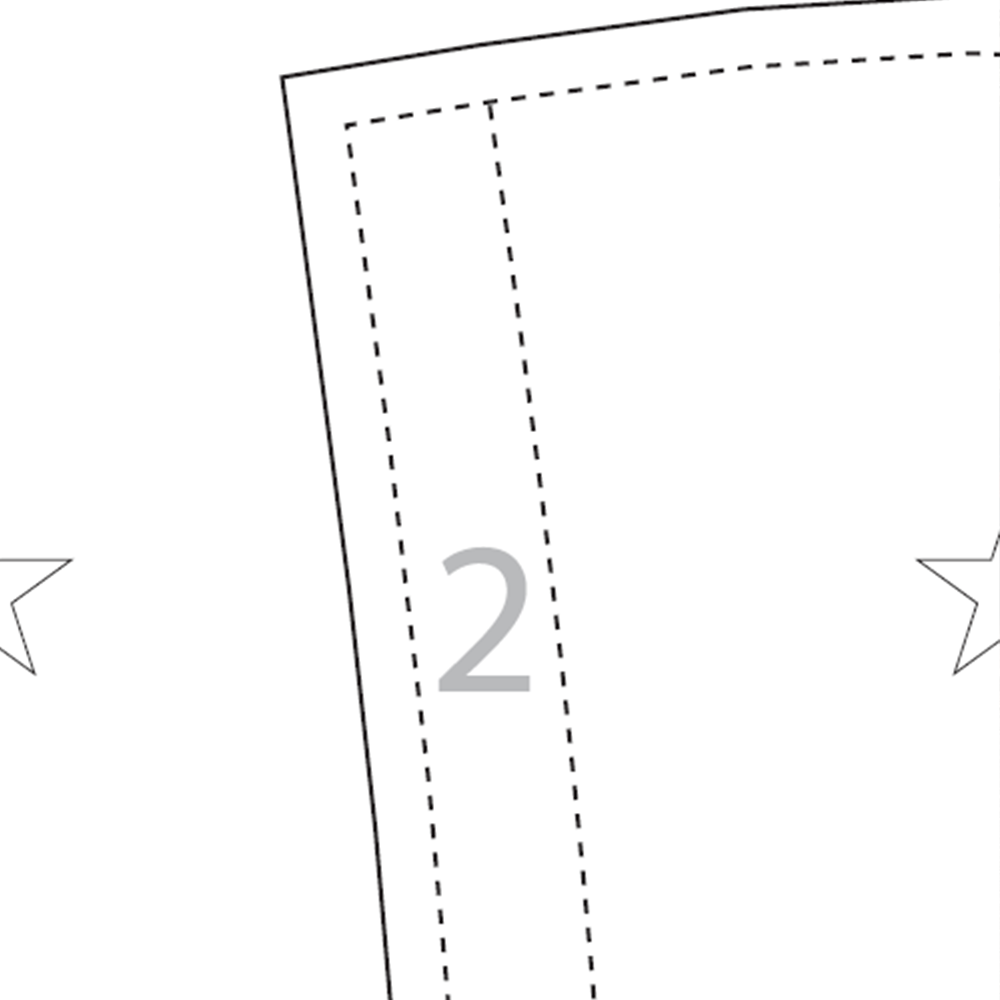 Technische Zeichnung PDF Schnittmuster Hoodie Echo – DIN A4 und US Letter Format