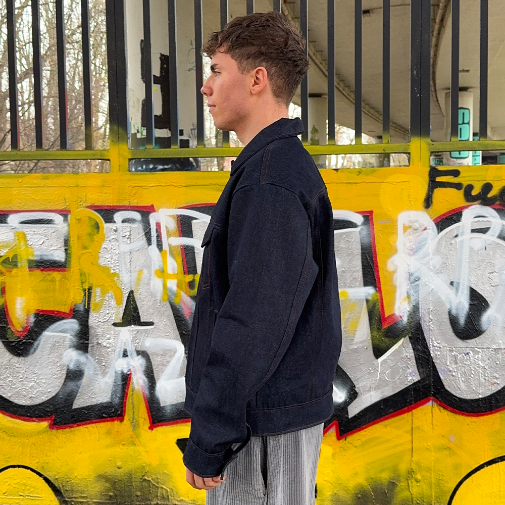 Jeans Jacke DIY Kit | 2.5m Heavy Denim Stoff & Schnittmuster XXS-2XL